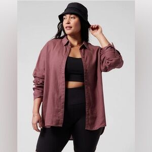 Athleta Playa Linen Button-Up Shirt